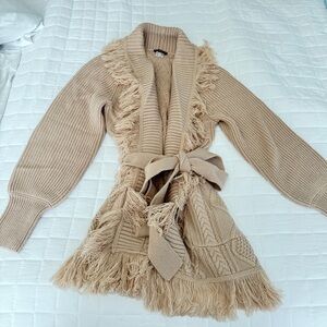 Venus fringe cardigan sz M